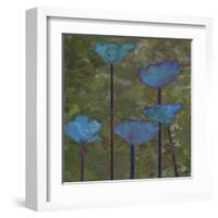 Teal Poppies I-Ricki Mountain-Framed Art Print