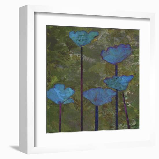 Teal Poppies I-Ricki Mountain-Framed Art Print