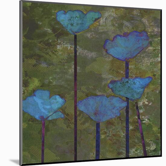 Teal Poppies I-Ricki Mountain-Mounted Art Print