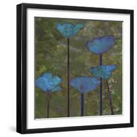 Teal Poppies I-Ricki Mountain-Framed Art Print