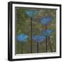 Teal Poppies I-Ricki Mountain-Framed Art Print