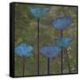 Teal Poppies I-Ricki Mountain-Framed Stretched Canvas