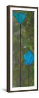 Teal Poppies III-Ricki Mountain-Framed Premium Giclee Print