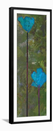 Teal Poppies III-Ricki Mountain-Framed Premium Giclee Print