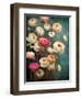 Teal Ranunculus 2-null-Framed Art Print