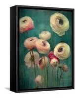 Teal Ranunculus 9-null-Framed Stretched Canvas