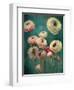 Teal Ranunculus 9-null-Framed Art Print