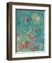 Teal Rose Garden II-Jennifer Goldberger-Framed Art Print