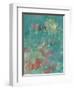 Teal Rose Garden II-Jennifer Goldberger-Framed Art Print