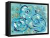 Teal Roses-Summer Tali Hilty-Framed Stretched Canvas