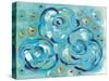 Teal Roses-Summer Tali Hilty-Stretched Canvas