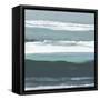 Teal Sea II-Rob Delamater-Framed Stretched Canvas