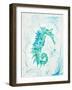 Teal Seahorse-Ajoya Grace-Framed Art Print