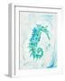 Teal Seahorse-Ajoya Grace-Framed Art Print