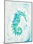 Teal Seahorse-Ajoya Grace-Mounted Art Print