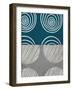 Teal Shapes 1-Kimberly Allen-Framed Art Print