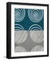 Teal Shapes 1-Kimberly Allen-Framed Art Print