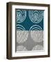 Teal Shapes 1-Kimberly Allen-Framed Art Print