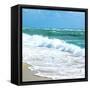 Teal Surf I-Nicholas Biscardi-Framed Stretched Canvas