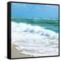 Teal Surf I-Nicholas Biscardi-Framed Stretched Canvas