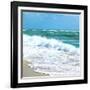 Teal Surf I-Nicholas Biscardi-Framed Premium Giclee Print