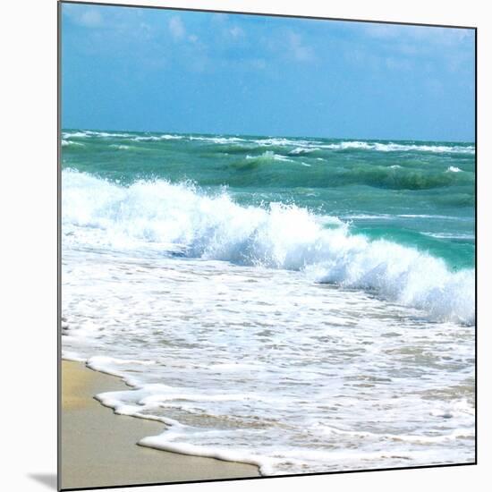 Teal Surf I-Nicholas Biscardi-Mounted Premium Giclee Print