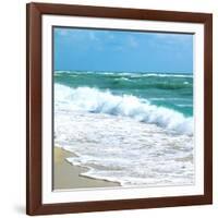 Teal Surf I-Nicholas Biscardi-Framed Premium Giclee Print