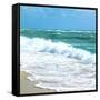 Teal Surf I-Nicholas Biscardi-Framed Stretched Canvas