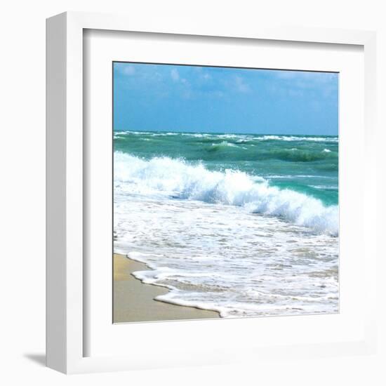 Teal Surf I-Nicholas Biscardi-Framed Art Print