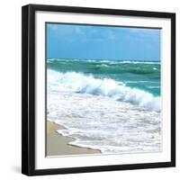 Teal Surf I-Nicholas Biscardi-Framed Art Print