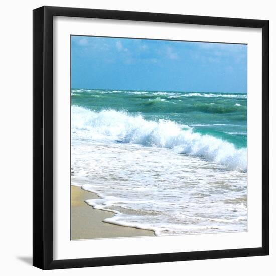 Teal Surf I-Nicholas Biscardi-Framed Art Print