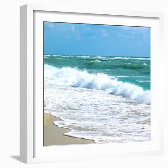 Teal Surf I-Nicholas Biscardi-Framed Art Print