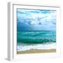 Teal Surf II-Nicholas Biscardi-Framed Premium Giclee Print