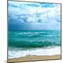 Teal Surf II-Nicholas Biscardi-Mounted Premium Giclee Print