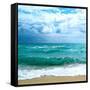 Teal Surf II-Nicholas Biscardi-Framed Stretched Canvas