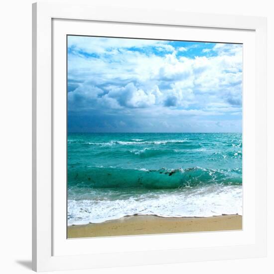 Teal Surf II-Nicholas Biscardi-Framed Art Print