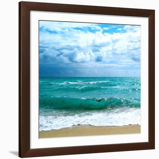 Teal Surf II-Nicholas Biscardi-Framed Art Print