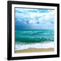 Teal Surf II-Nicholas Biscardi-Framed Art Print