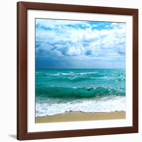 Teal Surf II-Nicholas Biscardi-Framed Art Print