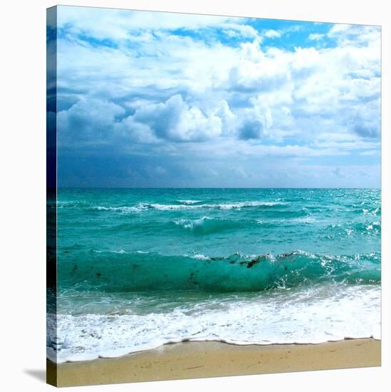 Teal Surf II-Nicholas Biscardi-Stretched Canvas