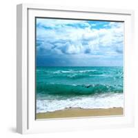 Teal Surf II-Nicholas Biscardi-Framed Art Print