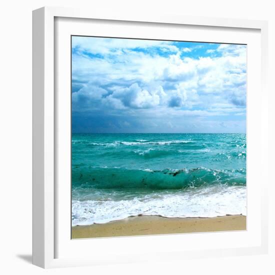 Teal Surf II-Nicholas Biscardi-Framed Art Print