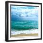 Teal Surf II-Nicholas Biscardi-Framed Premium Giclee Print