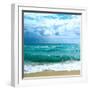 Teal Surf II-Nicholas Biscardi-Framed Premium Giclee Print