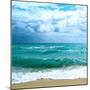 Teal Surf II-Nicholas Biscardi-Mounted Premium Giclee Print