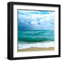 Teal Surf II-Nicholas Biscardi-Framed Art Print