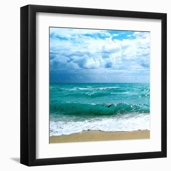 Teal Surf II-Nicholas Biscardi-Framed Art Print