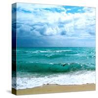 Teal Surf II-Nicholas Biscardi-Stretched Canvas