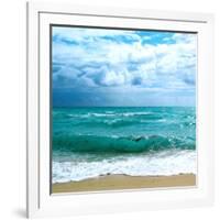 Teal Surf II-Nicholas Biscardi-Framed Art Print