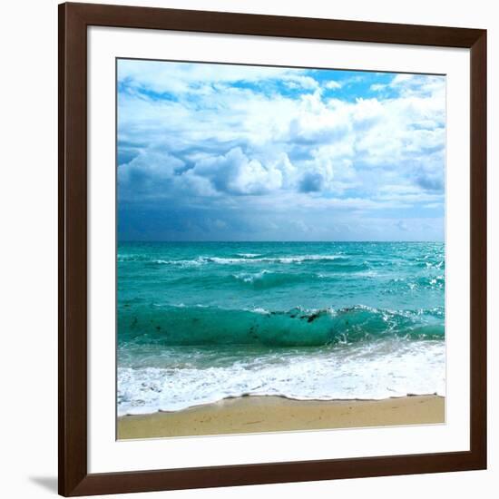 Teal Surf II-Nicholas Biscardi-Framed Art Print